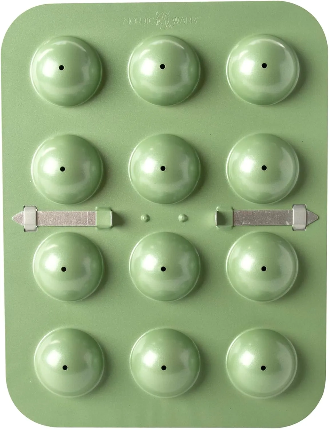 Nordic Ware Formed Donut Hole and Cake Pop Pan, Aurora Green