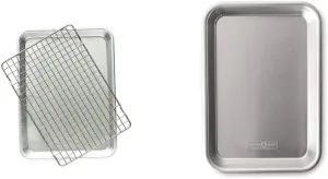 Nordic Ware Naturals® Quarter Sheet with Oven-Safe Nonstick Grid & 1/8 Sheet Pan, 1-Pack, Aluminum