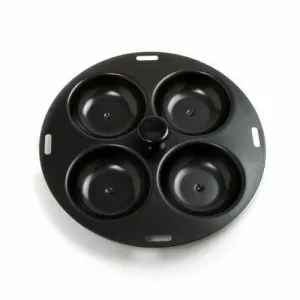 Norpro Nonstick Metal 4 Egg Poacher Pan - Fits 10 to 12" Skillets