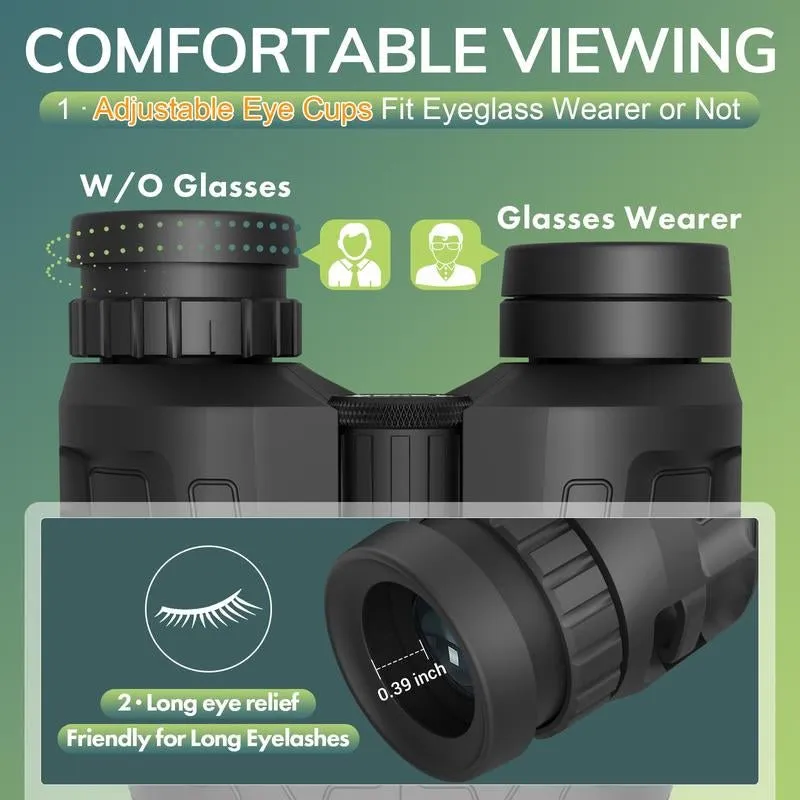Occer 12X25 Compact Binoculars - High-Powered Bird Watching & Travel