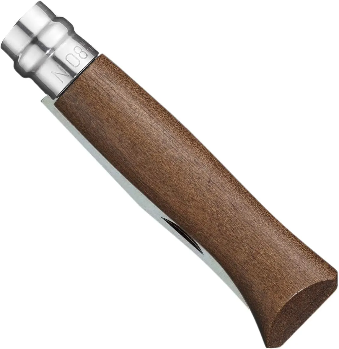 OPINEL No.06-No.09 Premium Woods, Stainless Steel Folding Pocket Knife, Made in France (No.08/Walnut)