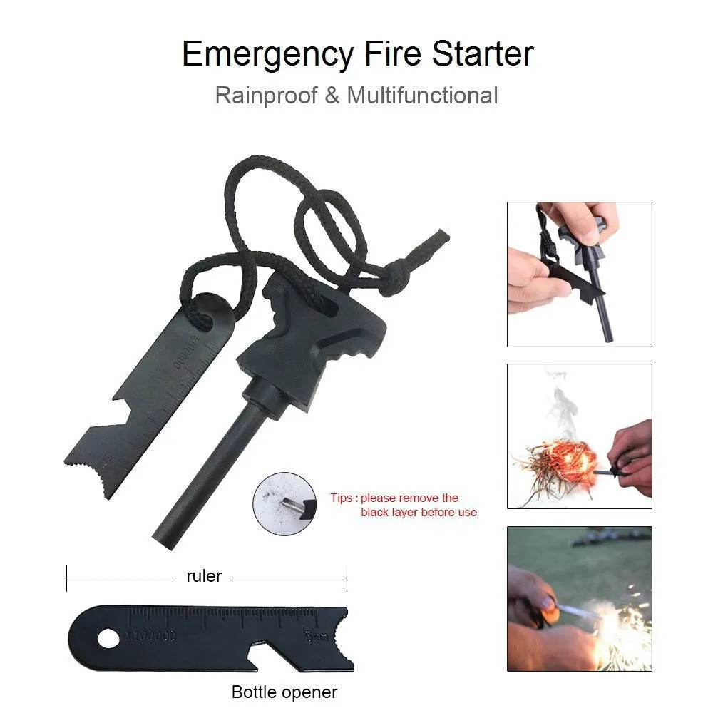 Outdoor camping emergency equipment, set camping self-rescue survival kit, vehicle emergency supplies survival kit