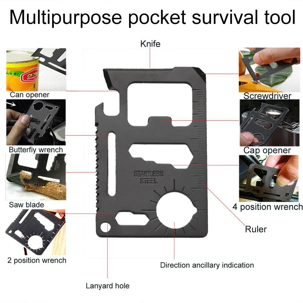 Outdoor camping emergency equipment, set camping self-rescue survival kit, vehicle emergency supplies survival kit