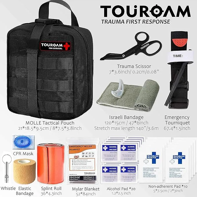 Outdoor Survival Admin Pouch Trauma IFAK Molle System Large Compatible Tactical Gear EMT