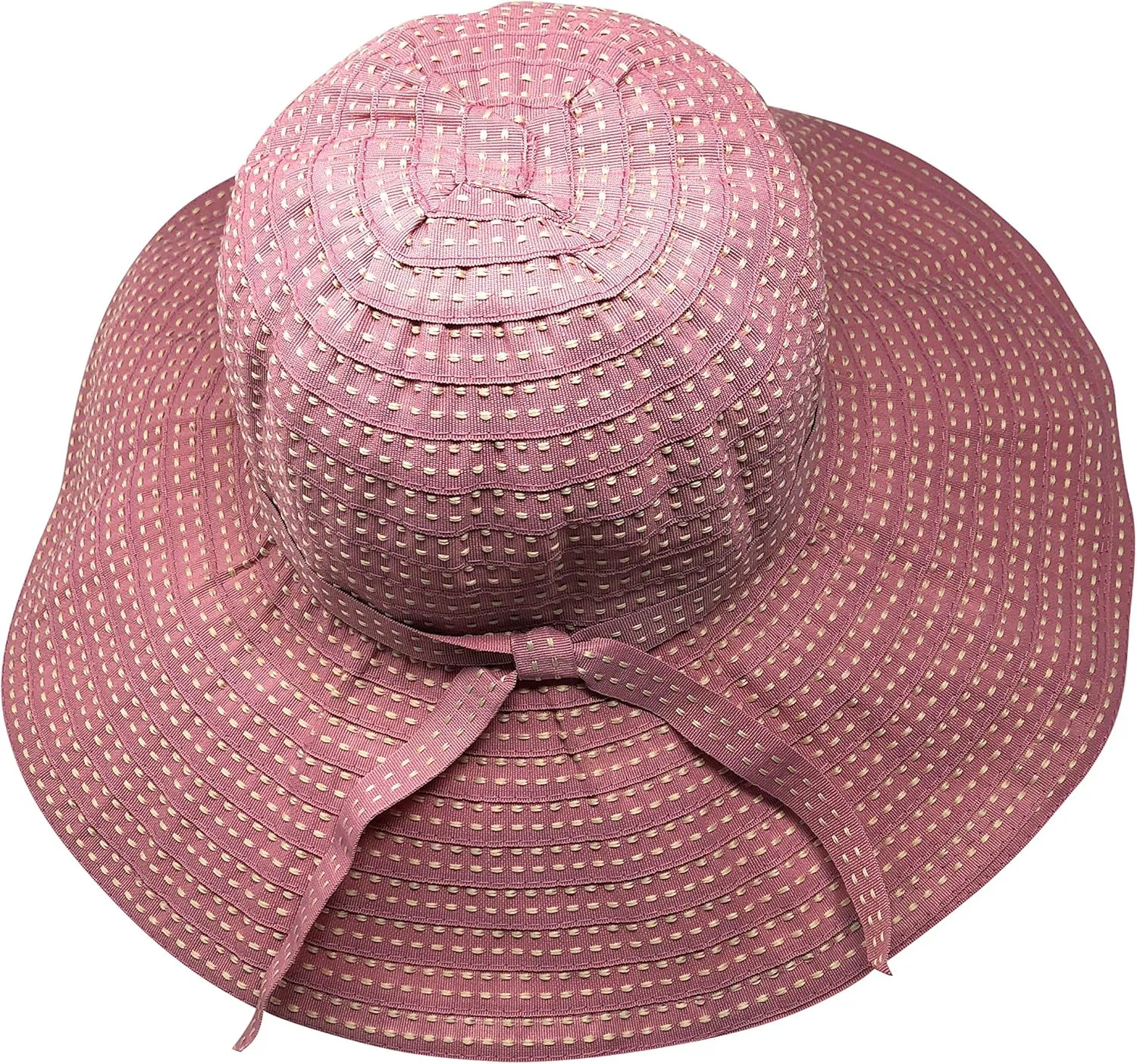 Packable Ribbon Crusher Sun Shade Beach Hat, Adjustable Wide Shapeable Brim, SPF UPF 50 UV Protection