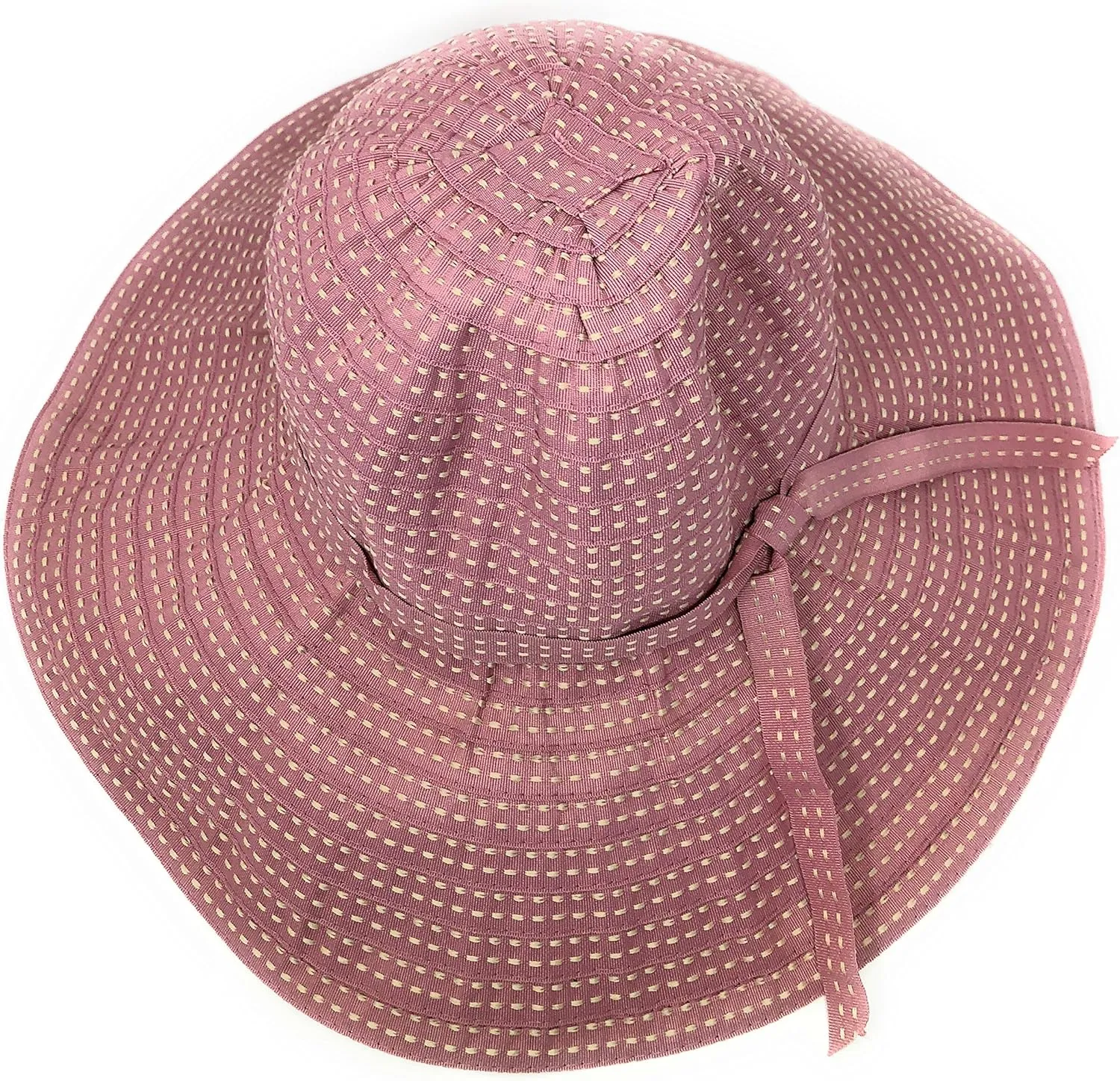 Packable Ribbon Crusher Sun Shade Beach Hat, Adjustable Wide Shapeable Brim, SPF UPF 50 UV Protection