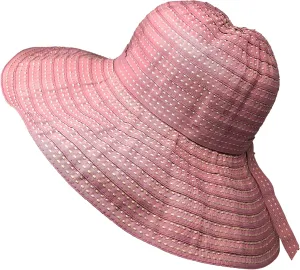 Packable Ribbon Crusher Sun Shade Beach Hat, Adjustable Wide Shapeable Brim, SPF UPF 50 UV Protection
