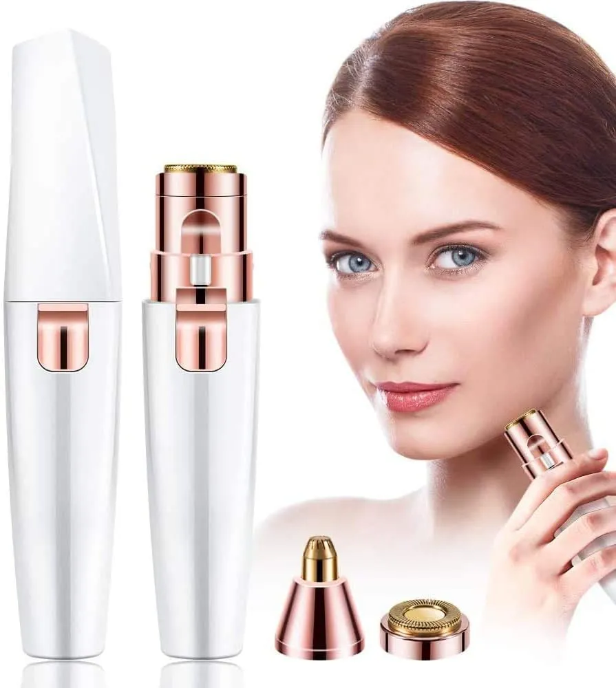 Painless Face Body Hair Remover Epilator Rechargeable Electronic Eyebrow Trimmer Portable Hair Removal Razor for Face Lips Nose
