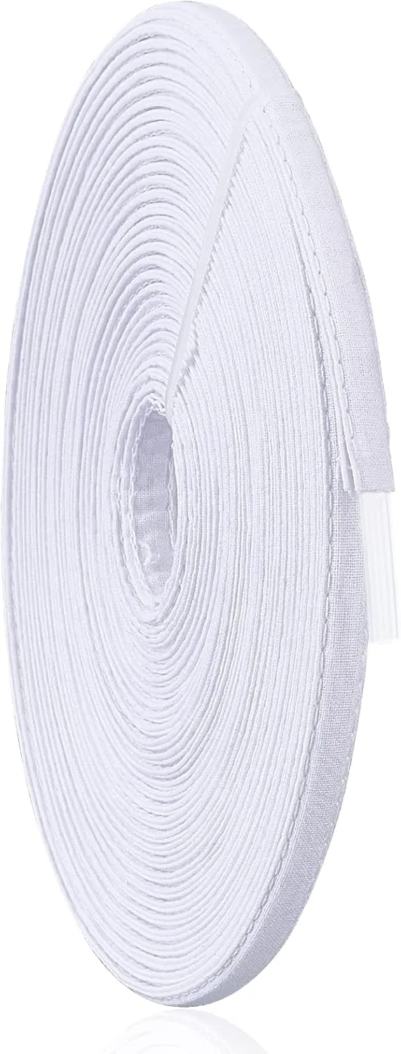 PH PandaHall 12 Yards Cotton Covered Boning Roll White Sew-Through Low Density Boning 11mm Wide for Wedding Dress Nursing Caps Corset Bridal Gowns Swimwear Hats Handbags