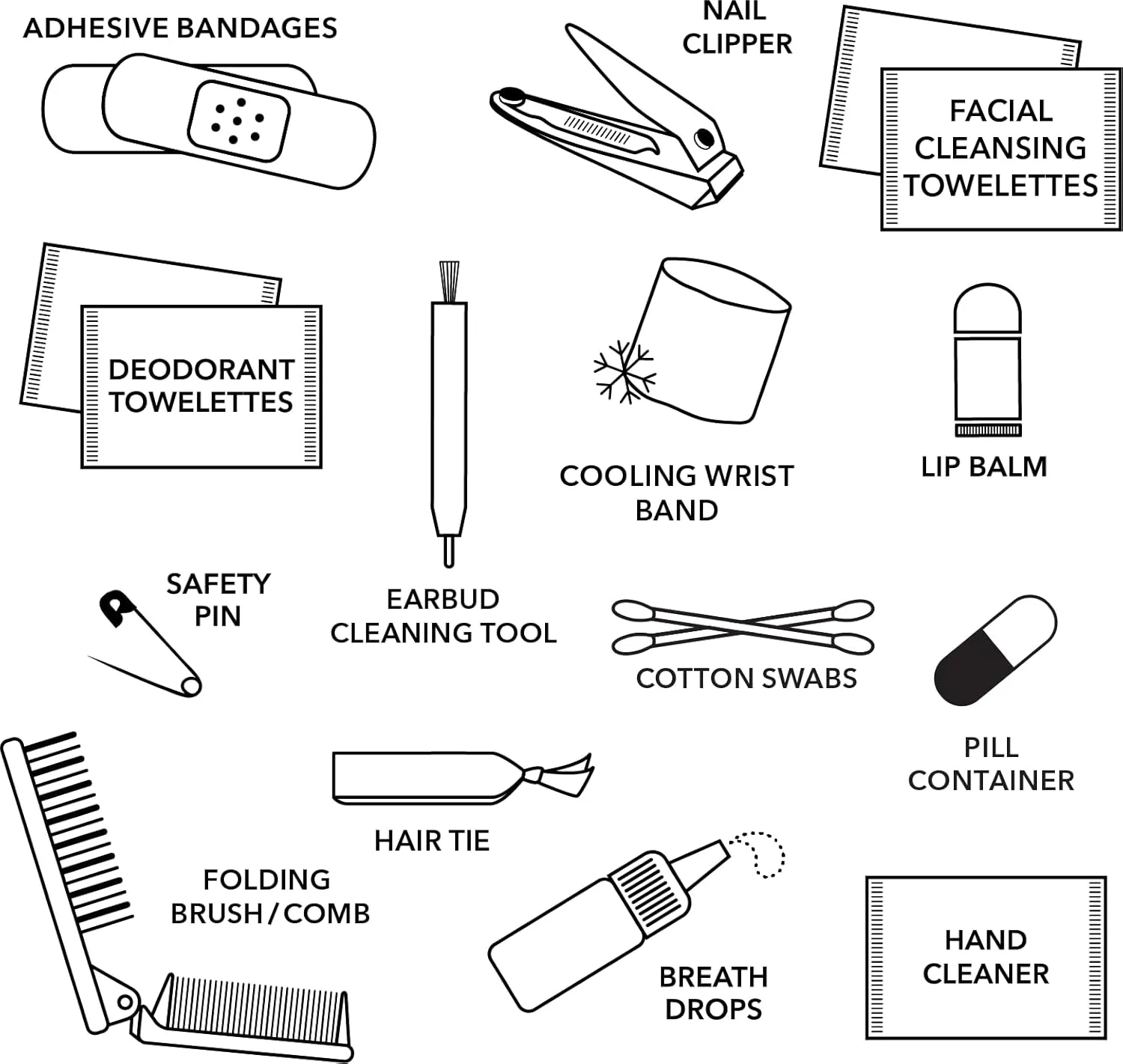Pinch Provisions Gym Kit, Includes 15 Personal Care Essentials for Wellness & Beauty, Perfect for Gifts, Gym Bags, Duffle Bags & Lockers (Cognac)