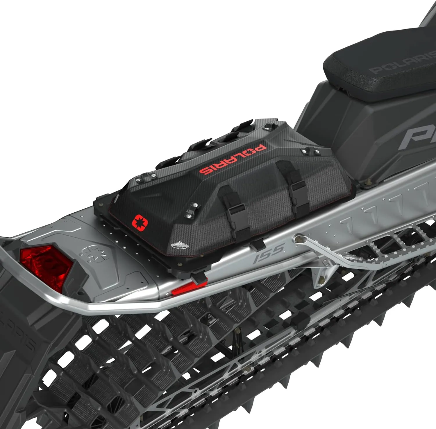Polaris Snowmobile Lock & Ride Flex Burandt Bag, Large, Red, Fits Specific RMK, INDY, Voyageur Models, Mounts for Shovel Jacket, Easy Install, Waterproof, Storage Bag for Gear - 2889900