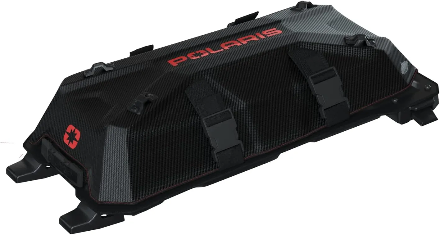 Polaris Snowmobile Lock & Ride Flex Burandt Bag, Large, Red, Fits Specific RMK, INDY, Voyageur Models, Mounts for Shovel Jacket, Easy Install, Waterproof, Storage Bag for Gear - 2889900