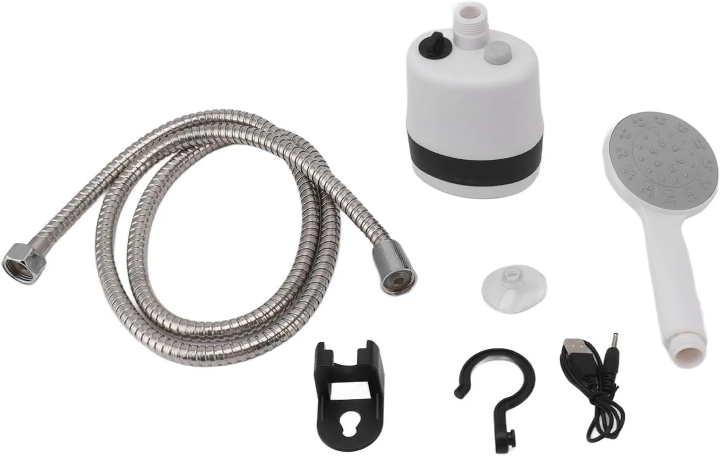 Portable Camping Shower, Stable Flow Camping Water Sprayer, 2200mAh Strong Suction with 1.5m Hose Portable Outdoor Camping Shower Kit for Outdoor Hiking, Travel