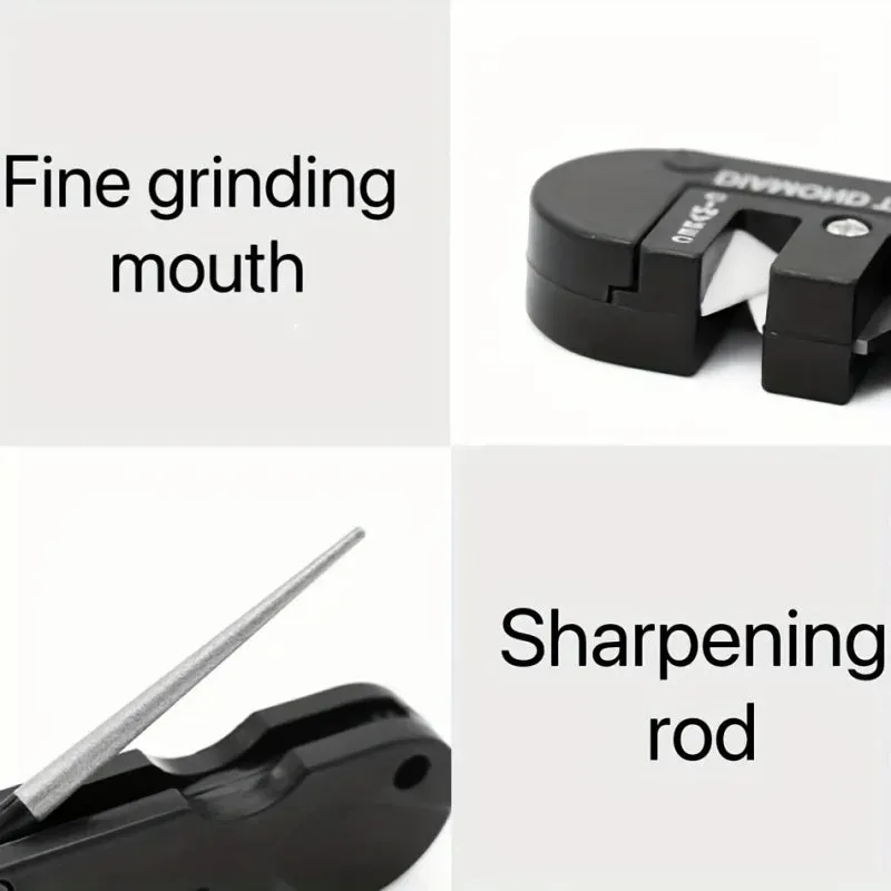 Portable Knife Sharpening Tool with Tungsten Steel Whetstone for Outdoor Use