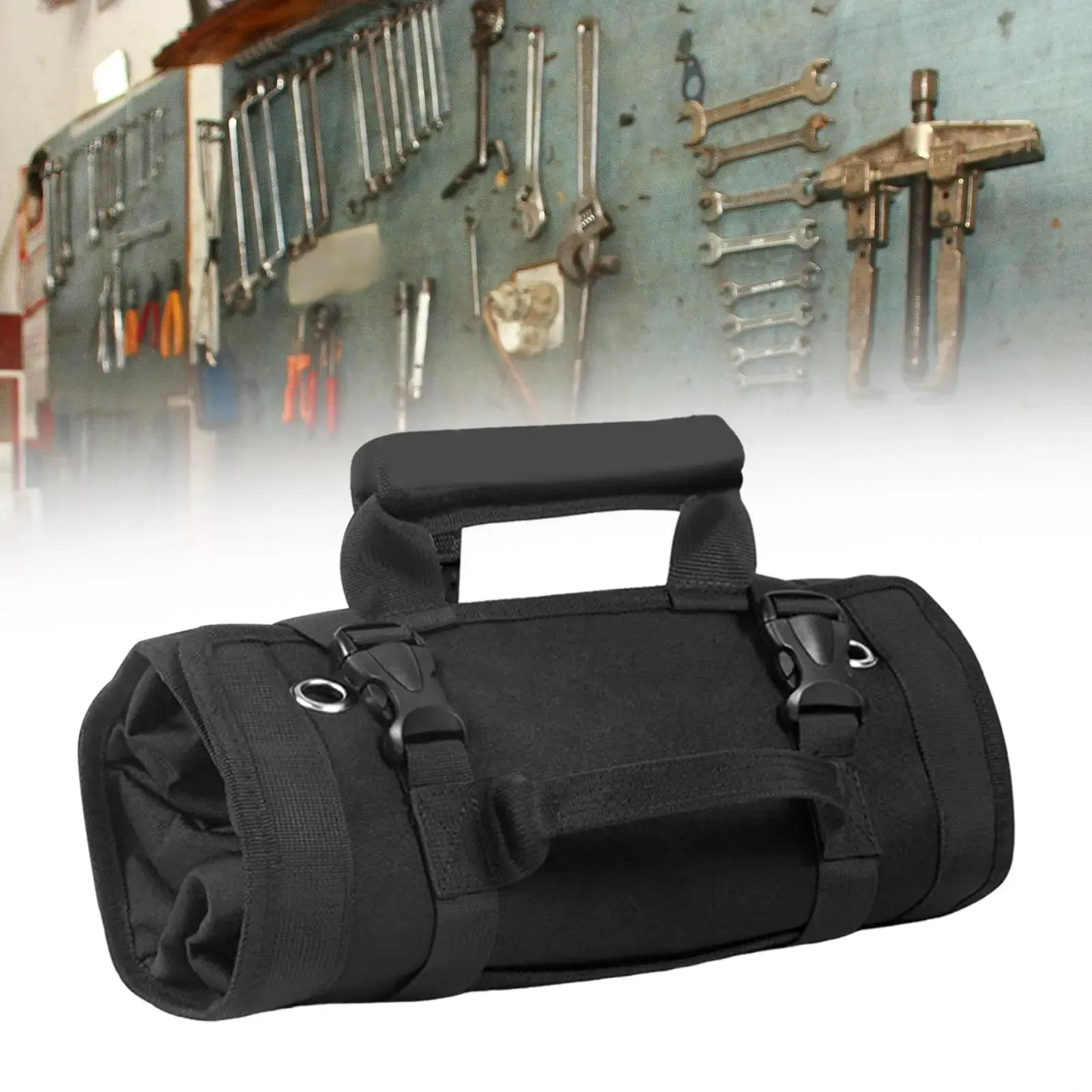 Portable Roll-up Large Capacity Storage Bag with 6 Tool Pouches