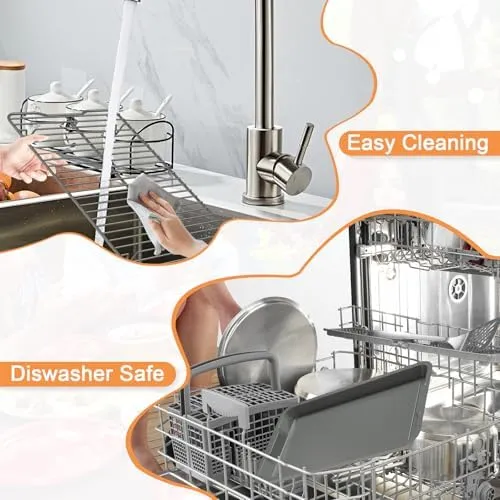 Premium Cookware Set for Ninja Foodi Neverstick Pan, Nonstick Baking Sheet Pan/Cooling Rack for Bacon, Pizza, Oven Safe up to 500⁰F, with 10 x 15" Baking Pan & Raised Wire Rack, Dishwasher Safe