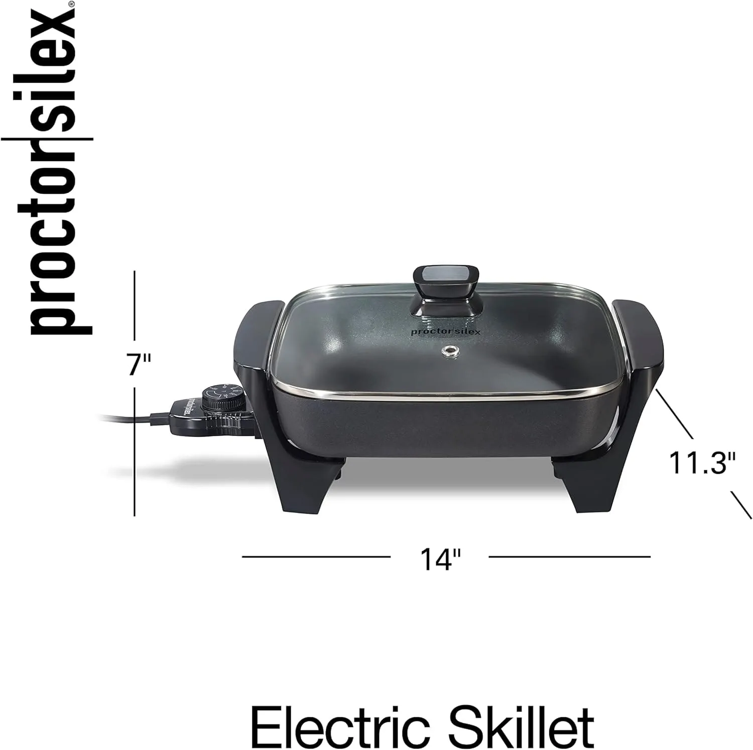 PROCTOR SILEX 38526 SKILLET WITH GLASS LID - PSXCJY38526