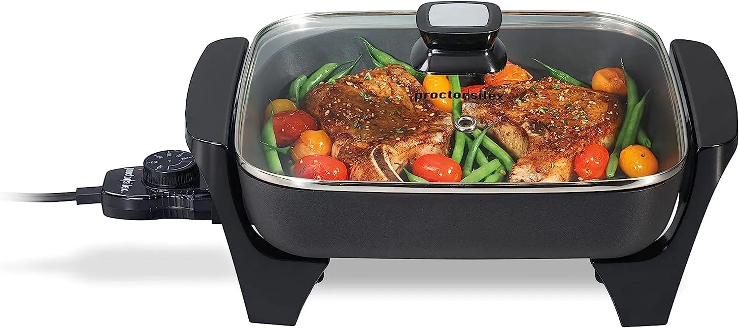 PROCTOR SILEX 38526 SKILLET WITH GLASS LID - PSXCJY38526