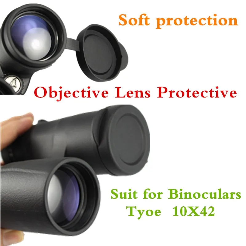 Professional 10x42 Binoculars Lens Caps Objective Protective Rubber Cover Eyepiece Dust Suit For Compact Binocular Best Protect