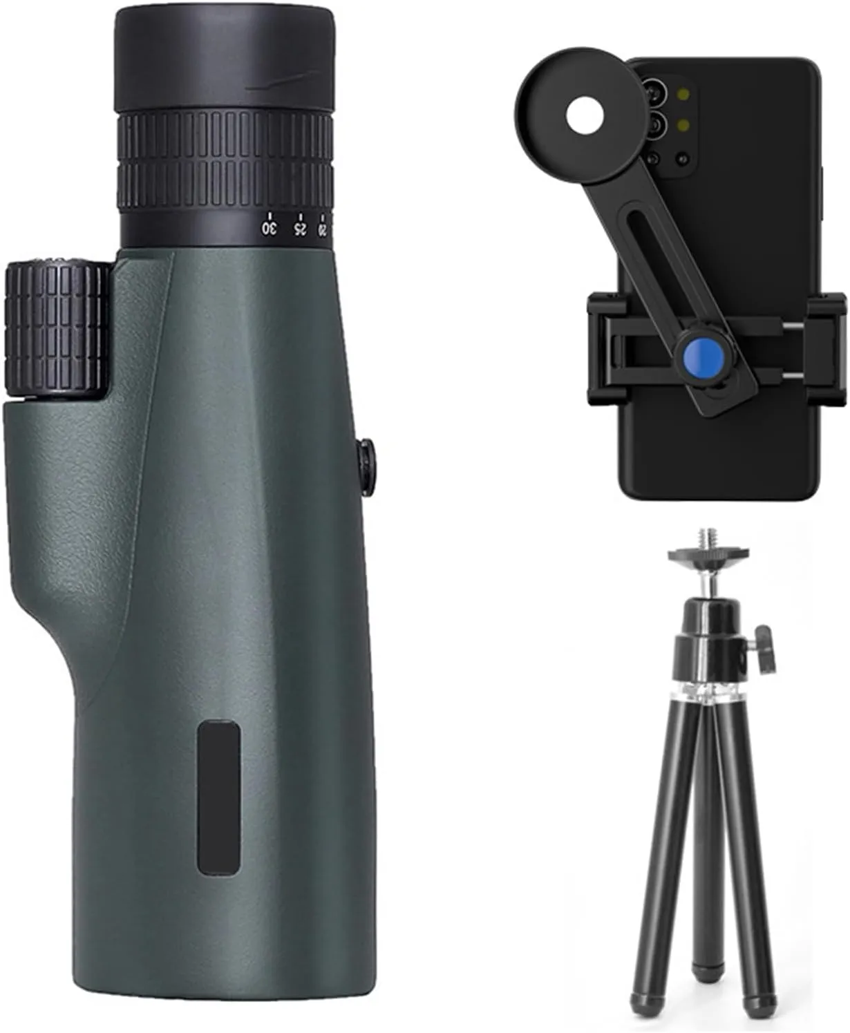 Professional Monocular Powerful Night Vision Telescope Long Range Spotting Scope Camping Hunting Fishing for Watching Bird Binoculars,Green 2
