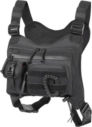 PRONTERA Running Vest for Men & Tactical Chest Pack - Multifunctional Chest Rig Pack for Running, Hiking, Cycling, Skiing, Workout and Outdoor Sports