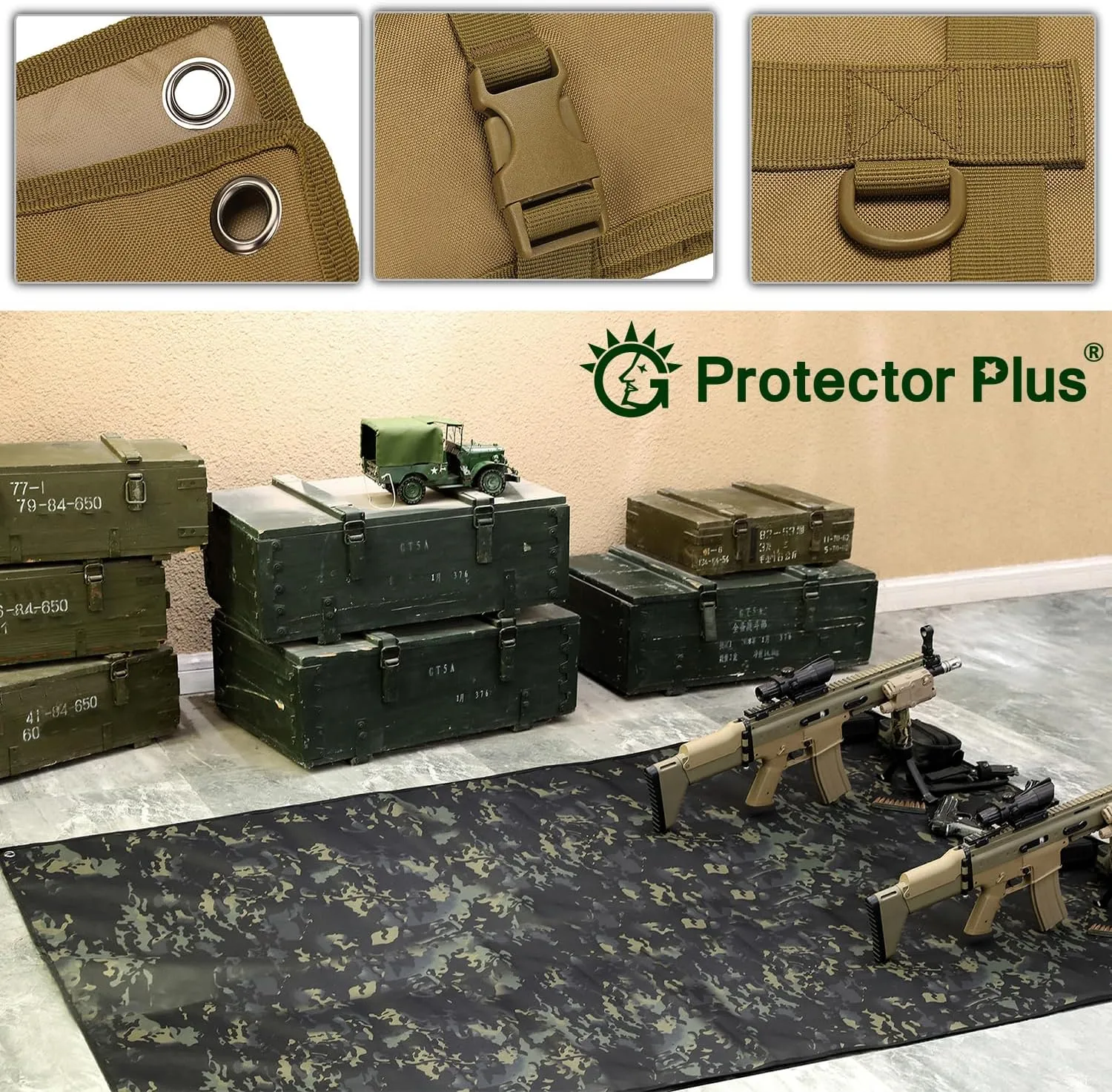 Protector Plus Extra Large Tactical Roll Up Shooting Mat Outdoor Professional for Range Rifle Hunting