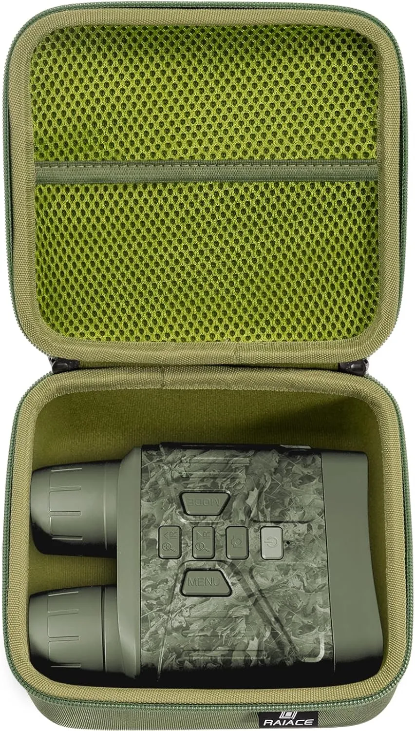 RAIACE Hard Travel Storage Case Compatible with HEXEUM/for Fvtga Night Vision for Goggles, Protective Carrying Bag for Night Vision Binoculars. (case only) - Green