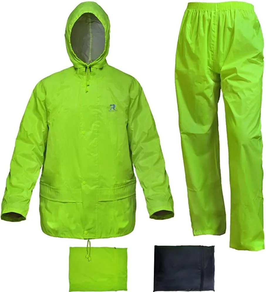 Rain Jacket Pants Suits for Men Women Waterproof Lightweight Rain Gear Coat Workwear