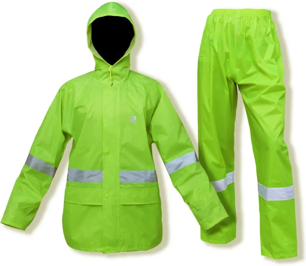 Rain Jacket Pants Suits for Men Women Waterproof Lightweight Rain Gear Coat Workwear