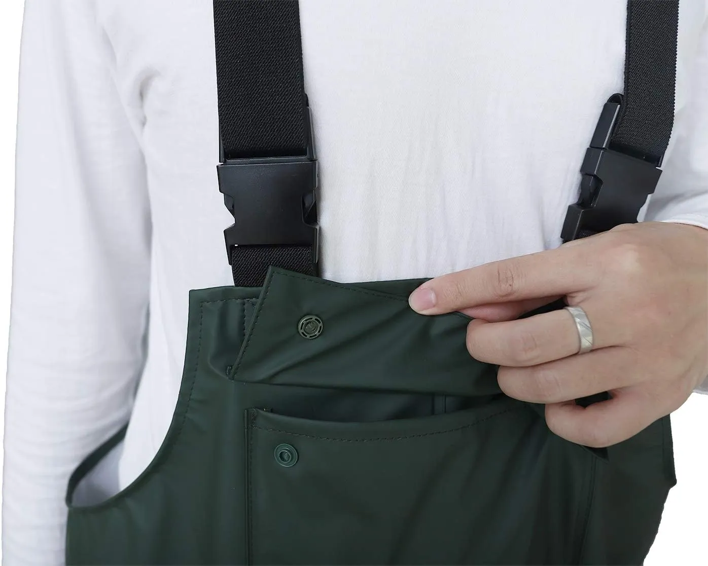 Rain Pants for Men Women Waterproof Rain Gear Bib Overalls Trousers for Fishing Hunting