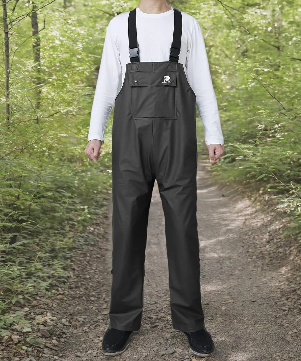 Rain Pants for Men Women Waterproof Rain Gear Bib Overalls Trousers for Fishing Hunting