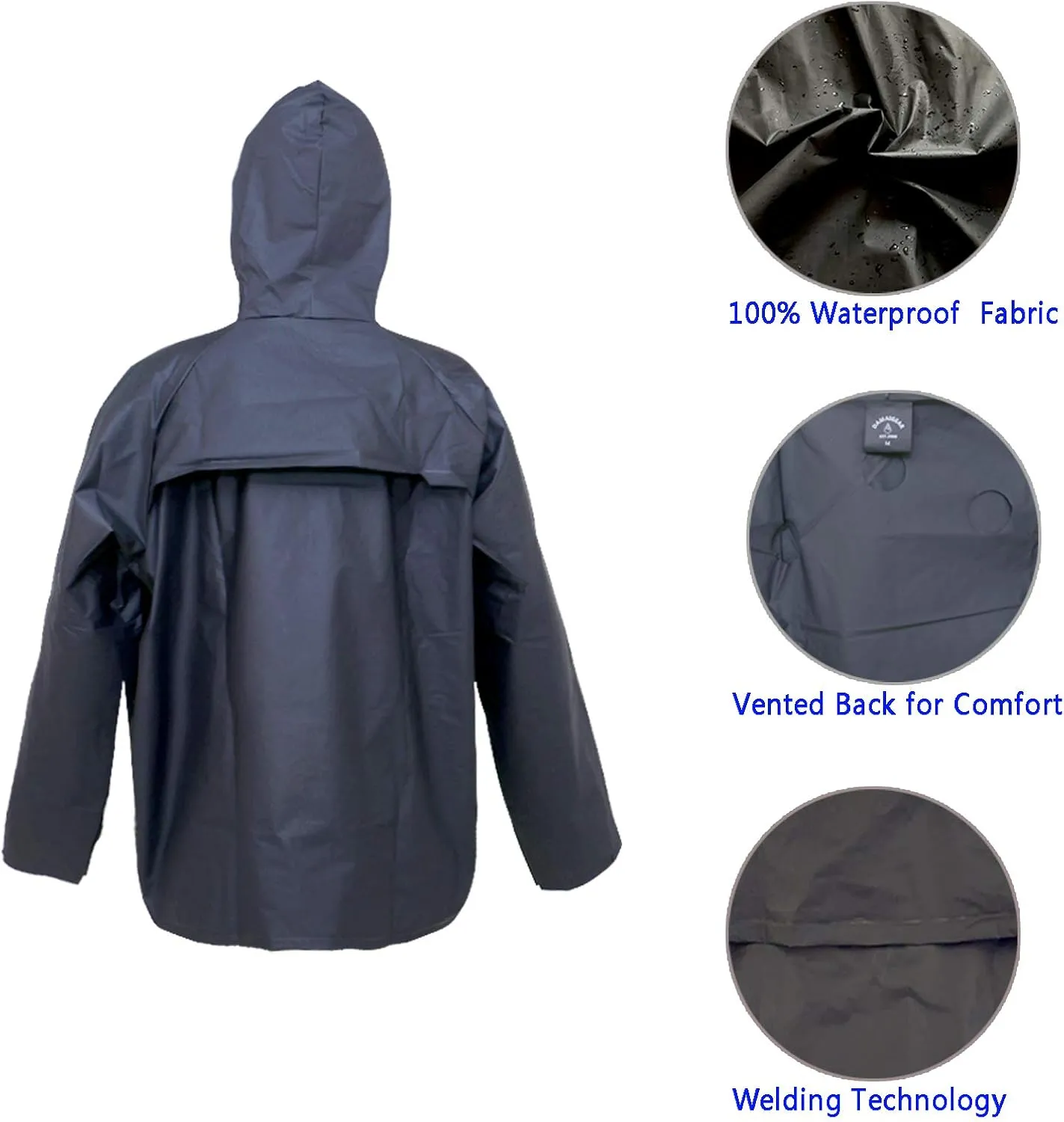 Rain Suit for Men Women Waterproof Ultra-Lite Rain Gear with Pants Reusalbe Portable