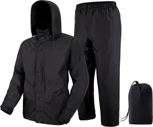 Rain Suit, Rain Gear for Men Waterproof, Camo Rain Jacket, Lightweight Rain Coat for Fishing, Hunting, Hiking