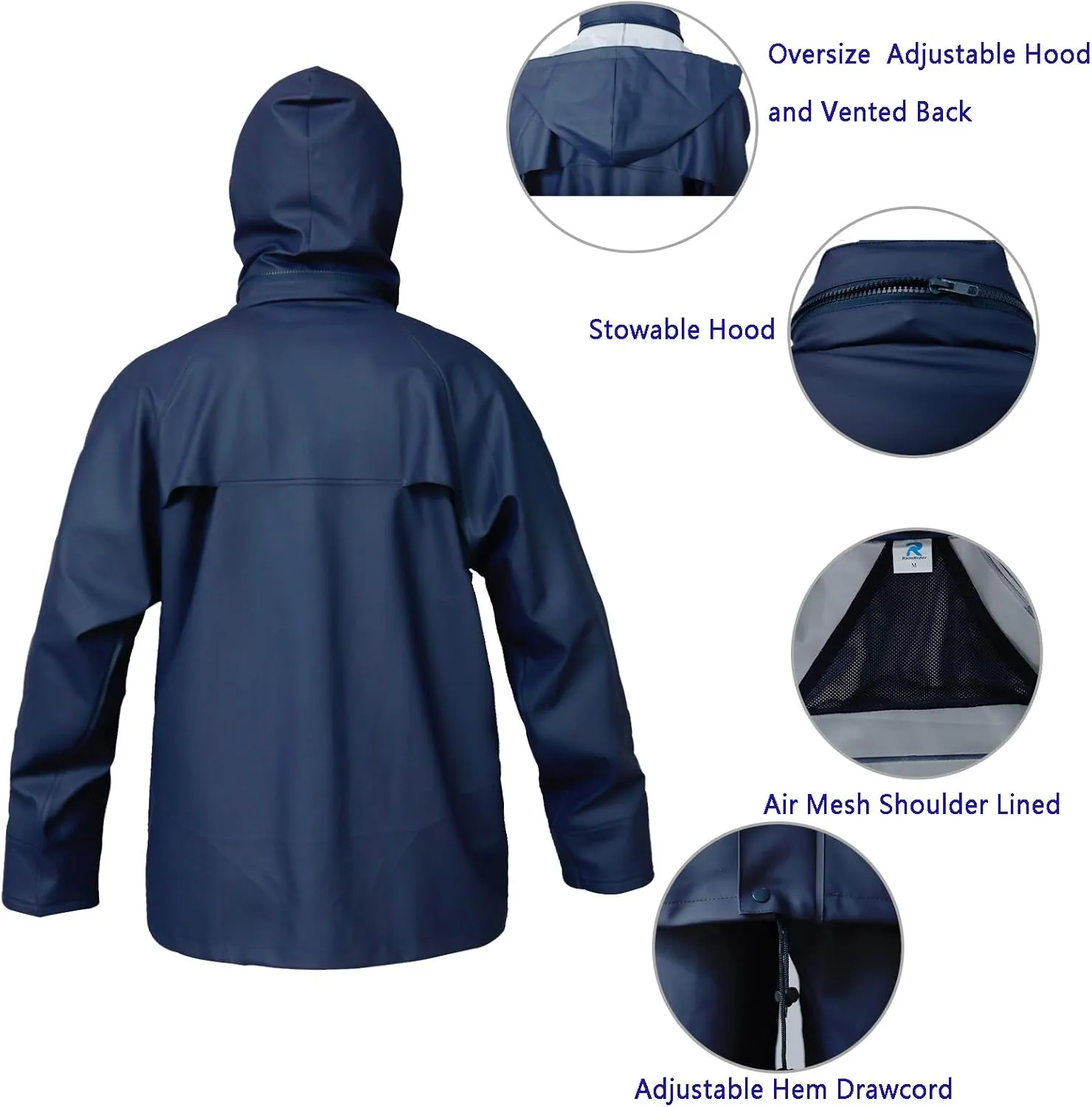 Rain Suits for Men Waterproof Rain Jacket Coat Pants Heavy Duty Women Fishing Rain Gear Workwear