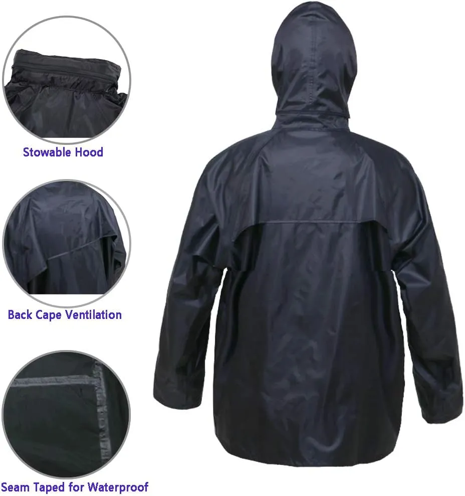 Rain Suits for Men Women Lightweight Rain Gear, Waterproof Rain Jacket with Pants