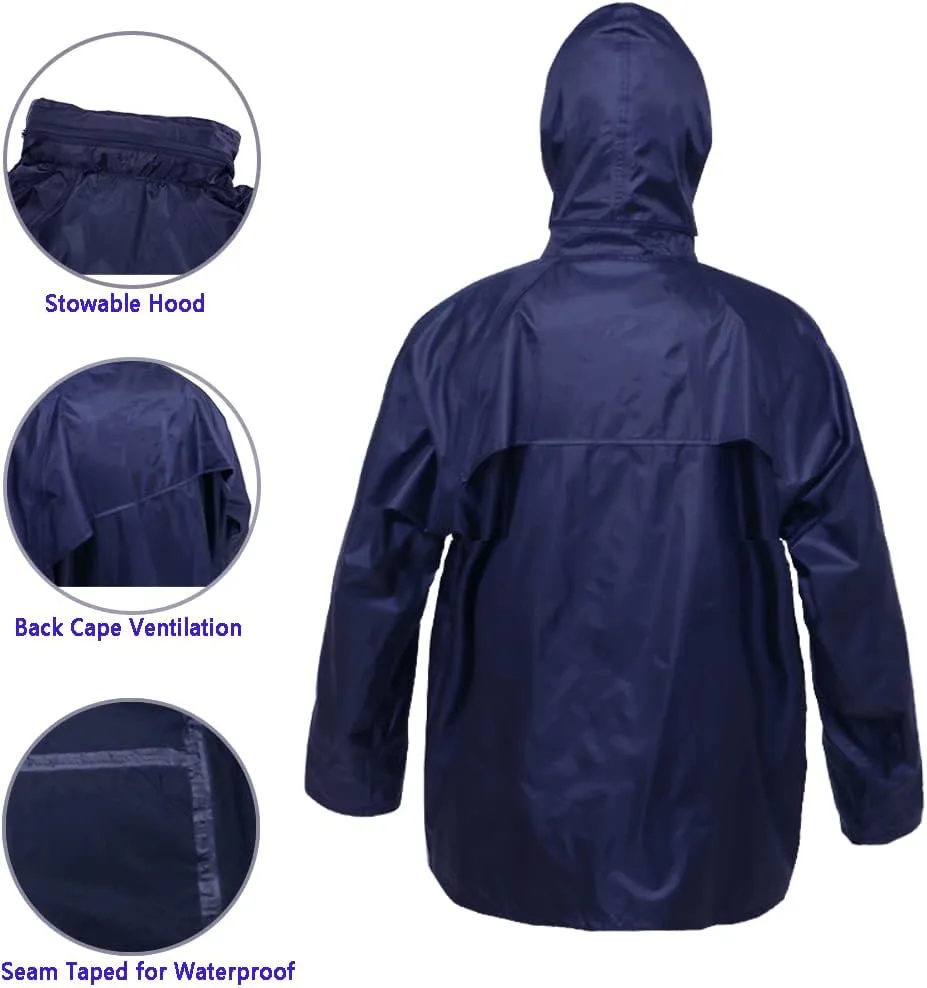 Rain Suits for Men Women Lightweight Rain Gear, Waterproof Rain Jacket with Pants