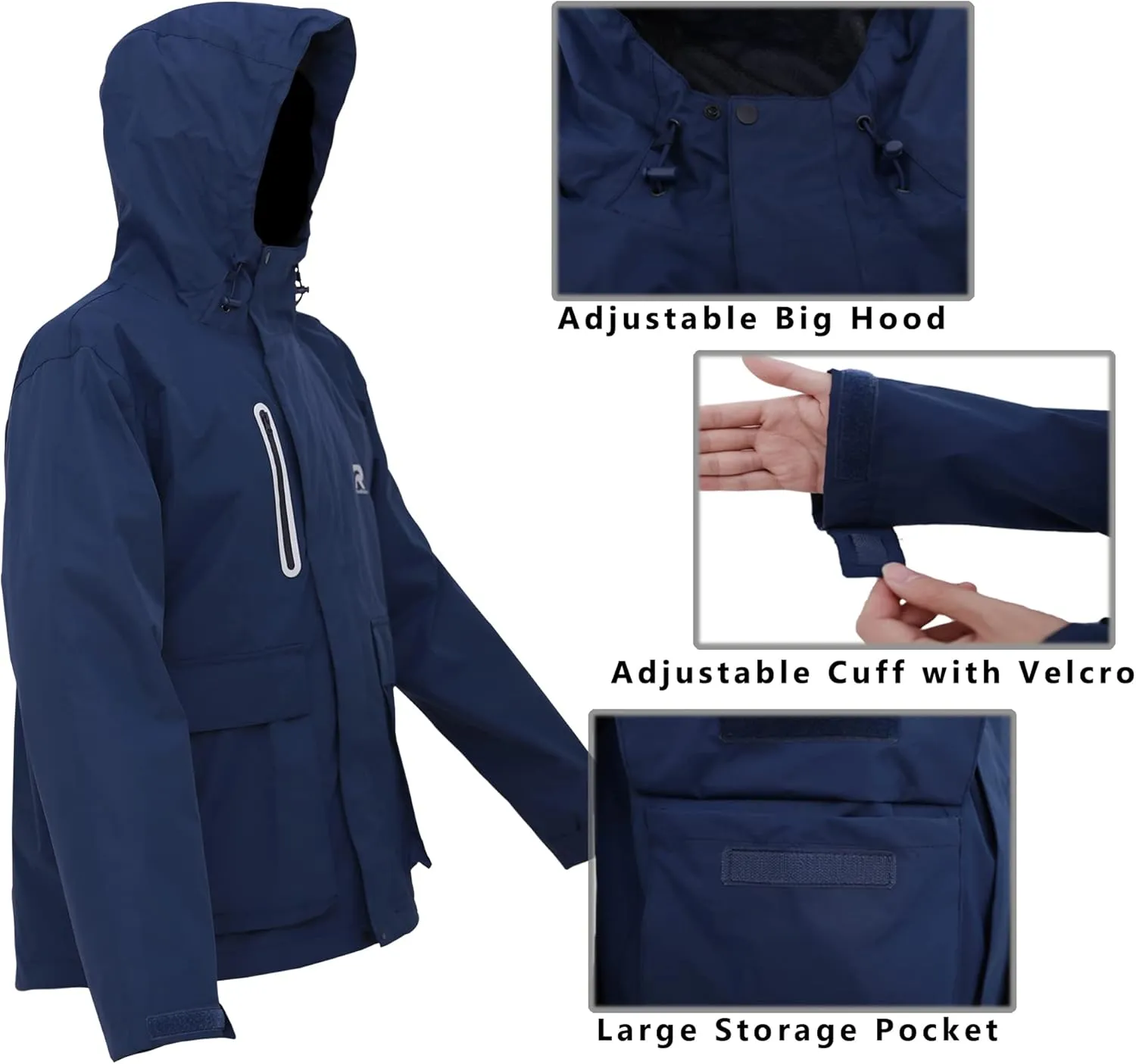 Rain Suits for Men Women Waterproof Rain Gear Jacket with Bib Pants Foul Weather Gear for Fishing Sailing