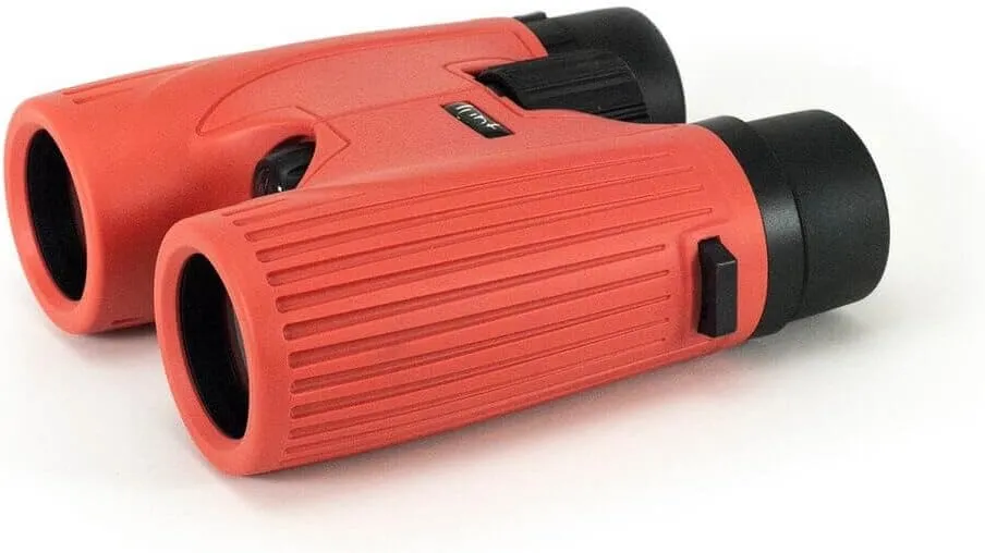 Red 8x32 Magnification Sunoculars, Compact & Portable White Light Solar Binoculars for Teens & Adults, Safe Solar Viewing, Observing Sunspots, Eclipses, and Planetary Transits
