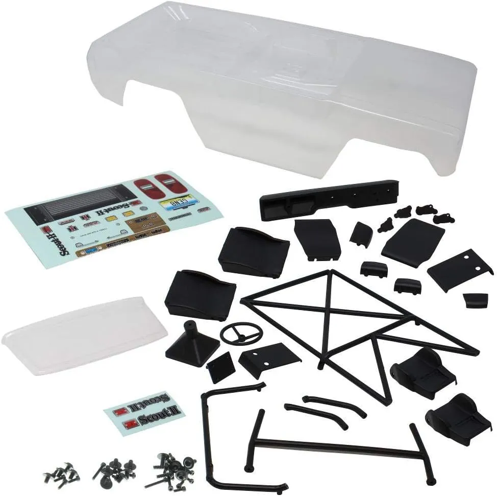 Redcat Racing Gen8 Axe Clear Body (Pre-Cut) - Includes Roll Cage, Seats, Dashboard, Steering Wheel, Gear Shift, Spare Tire Mount. (RER12082)