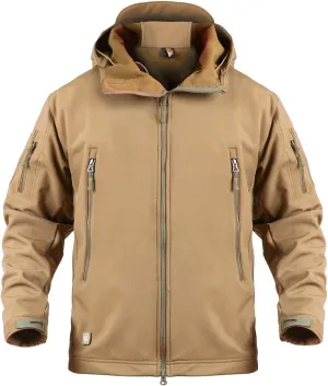 ReFire Gear Men's Army Special Ops Military Tactical Jacket Softshell Fleece Hooded Outdoor Coat