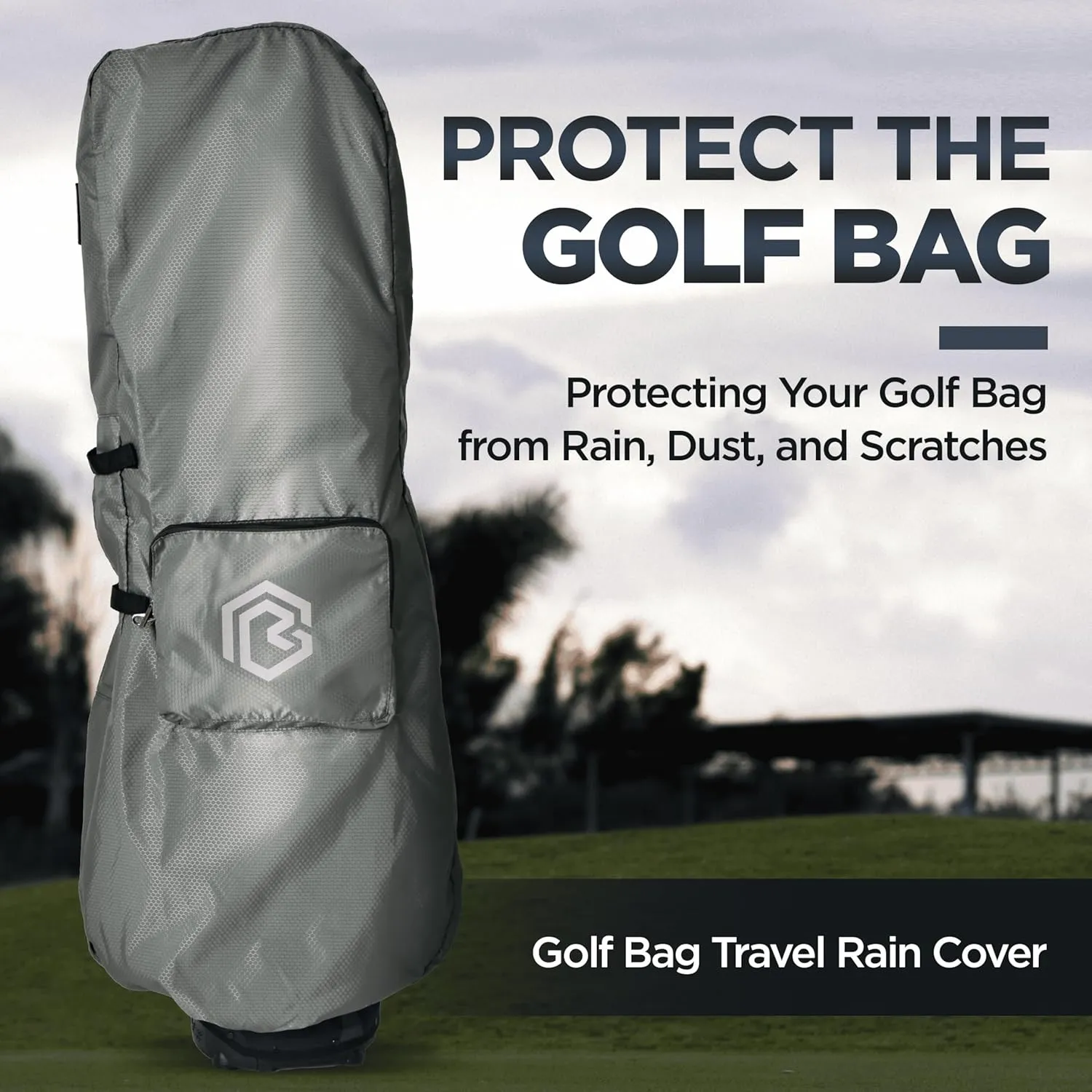 Regency Golf Bag Travel Rain Cover - Premium Waterproof Storage Protector for Golf Clubs, Durable Golfbag Club Covers - Universal Fit, Easy Access Design