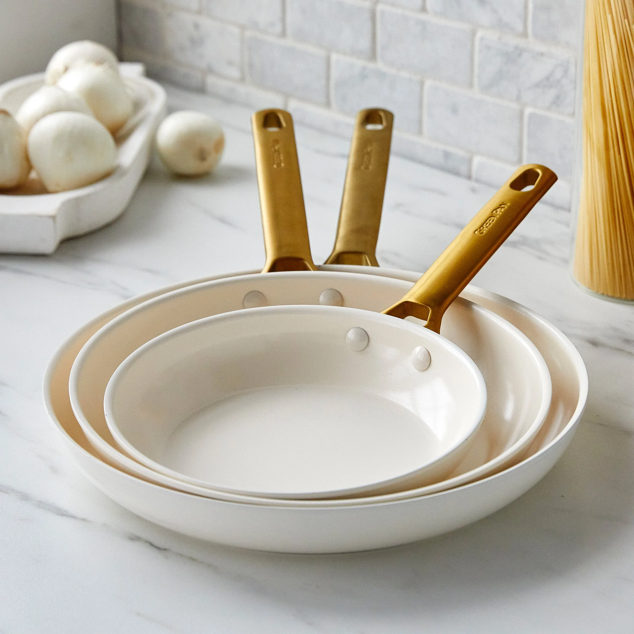 Reserve Ceramic Nonstick Fry Pans, Set of 3
