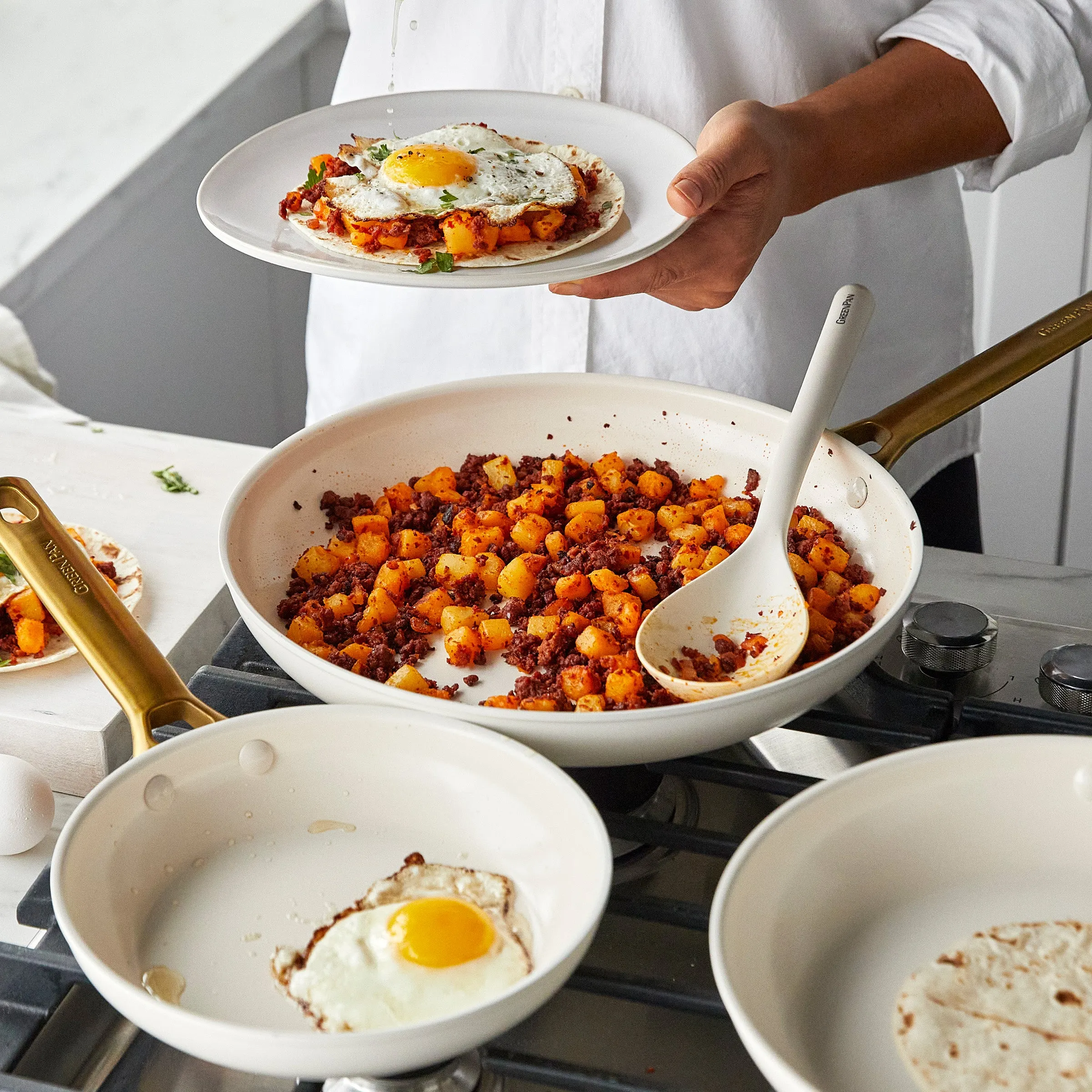 Reserve Ceramic Nonstick Fry Pans, Set of 3