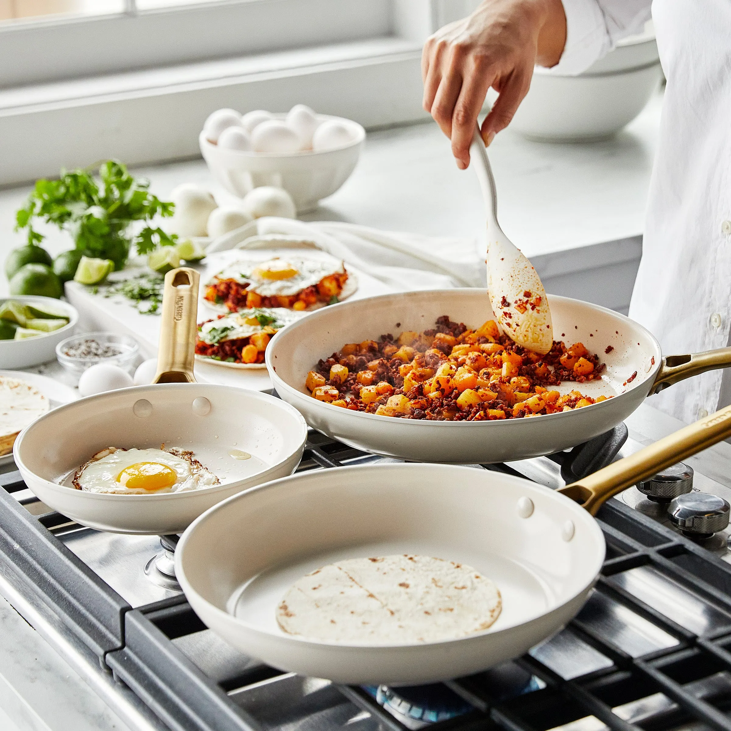 Reserve Ceramic Nonstick Fry Pans, Set of 3
