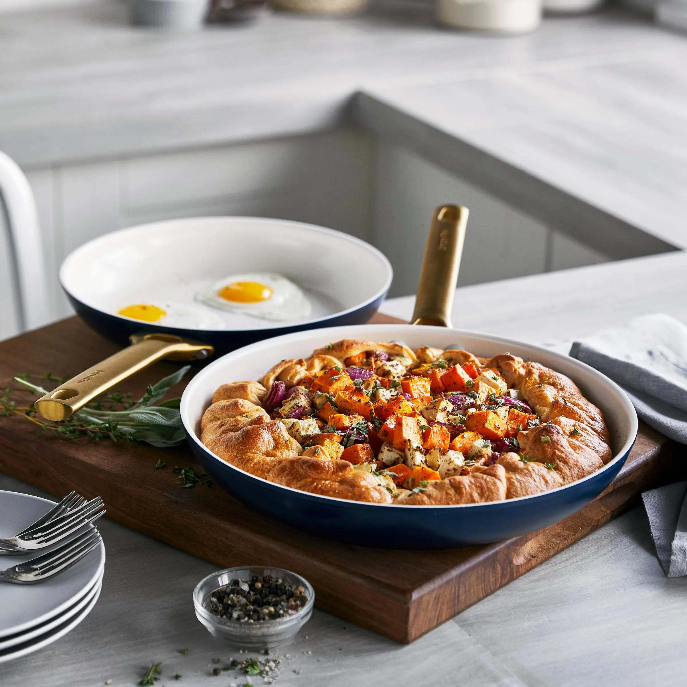 Reserve Ceramic Nonstick Fry Pans, Set of 3