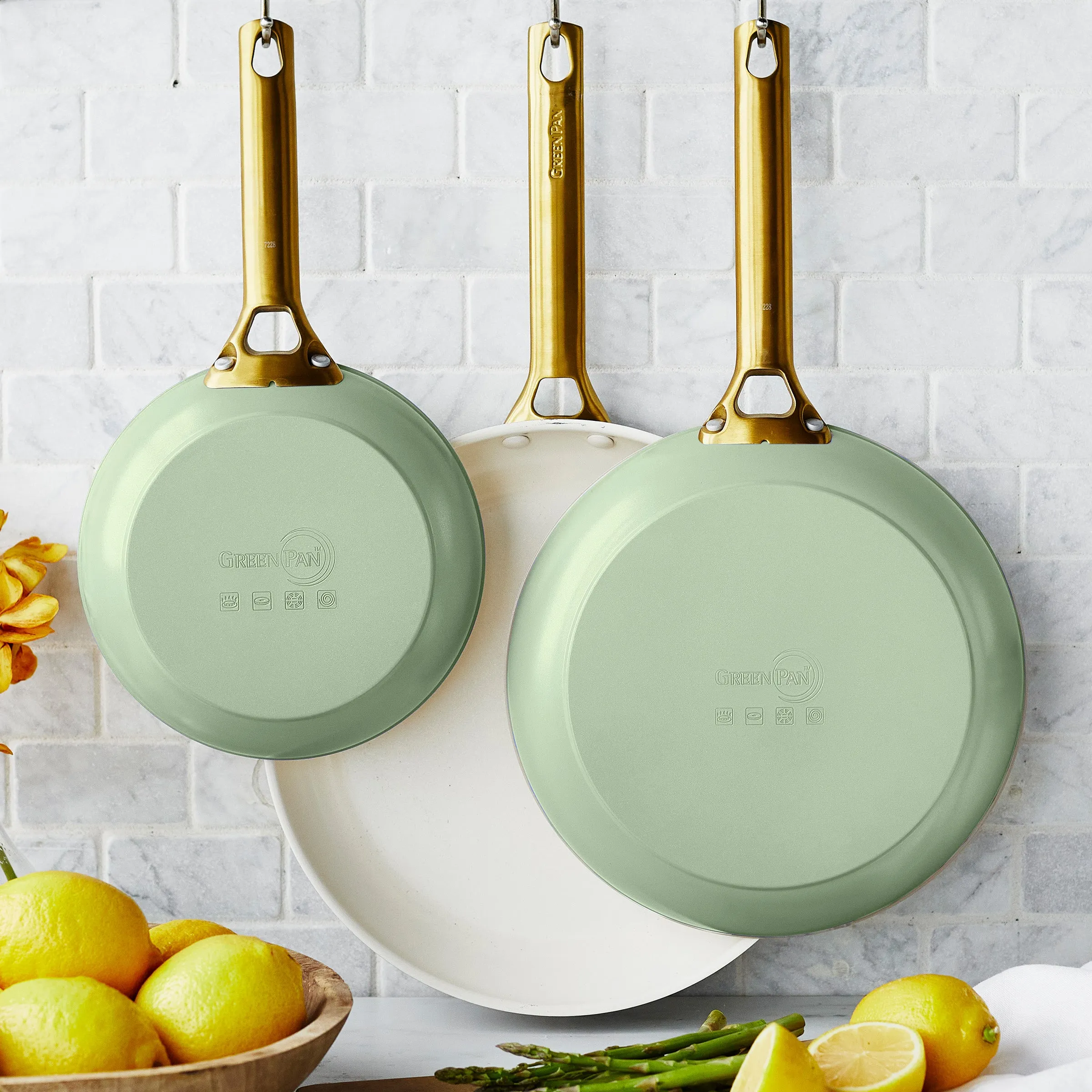 Reserve Ceramic Nonstick Fry Pans, Set of 3