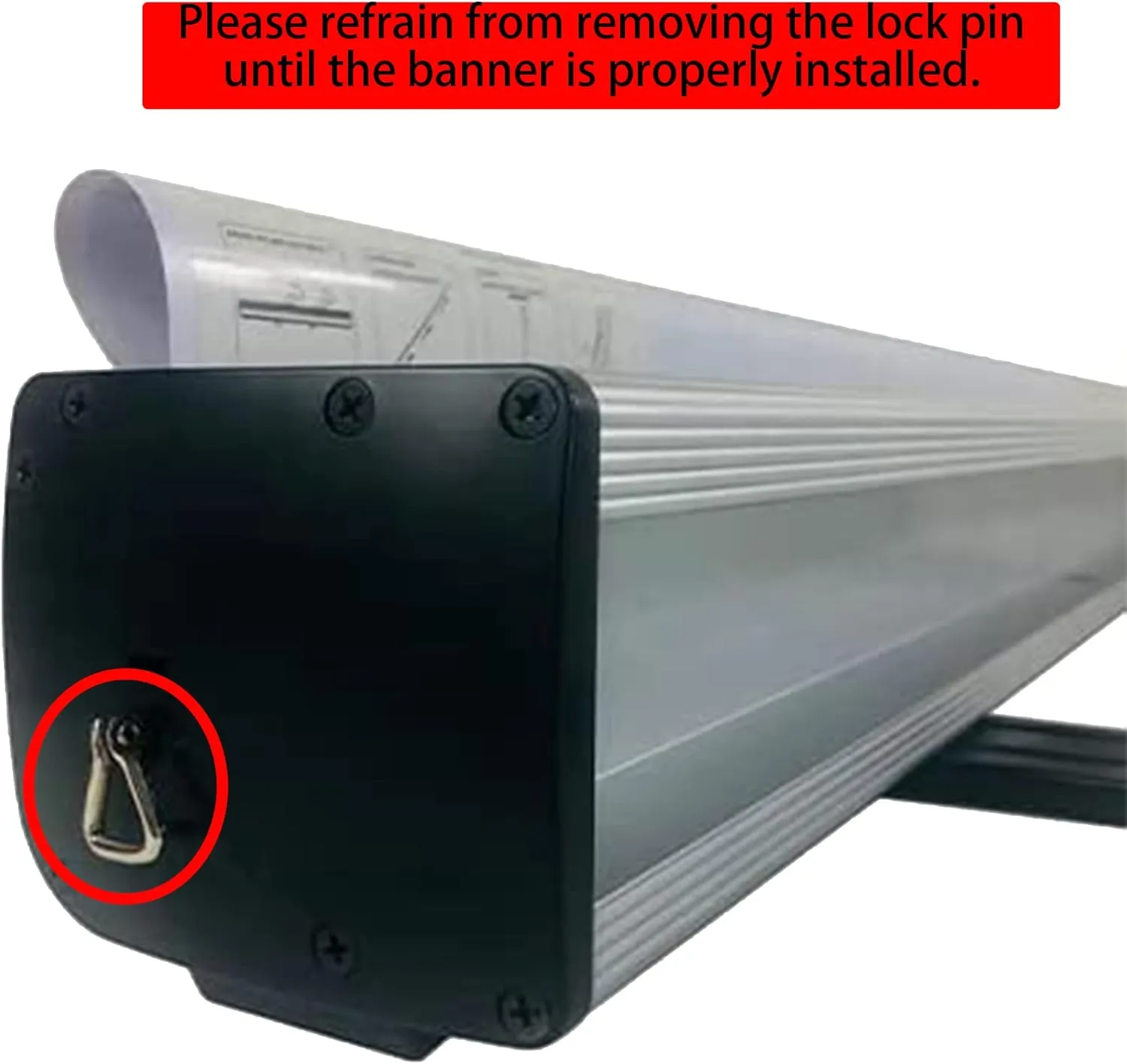 Retractable Roll up Banner Stand 33.5''x 81'' Display Stand Conference Advertising Display Trade Show Stand for Store Sign, Weddings & Events - Portable Exhibit Display (Stand ONLY)