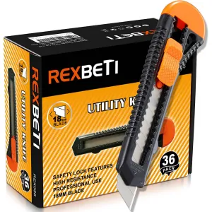 REXBETI 36 Pack Utility Knife