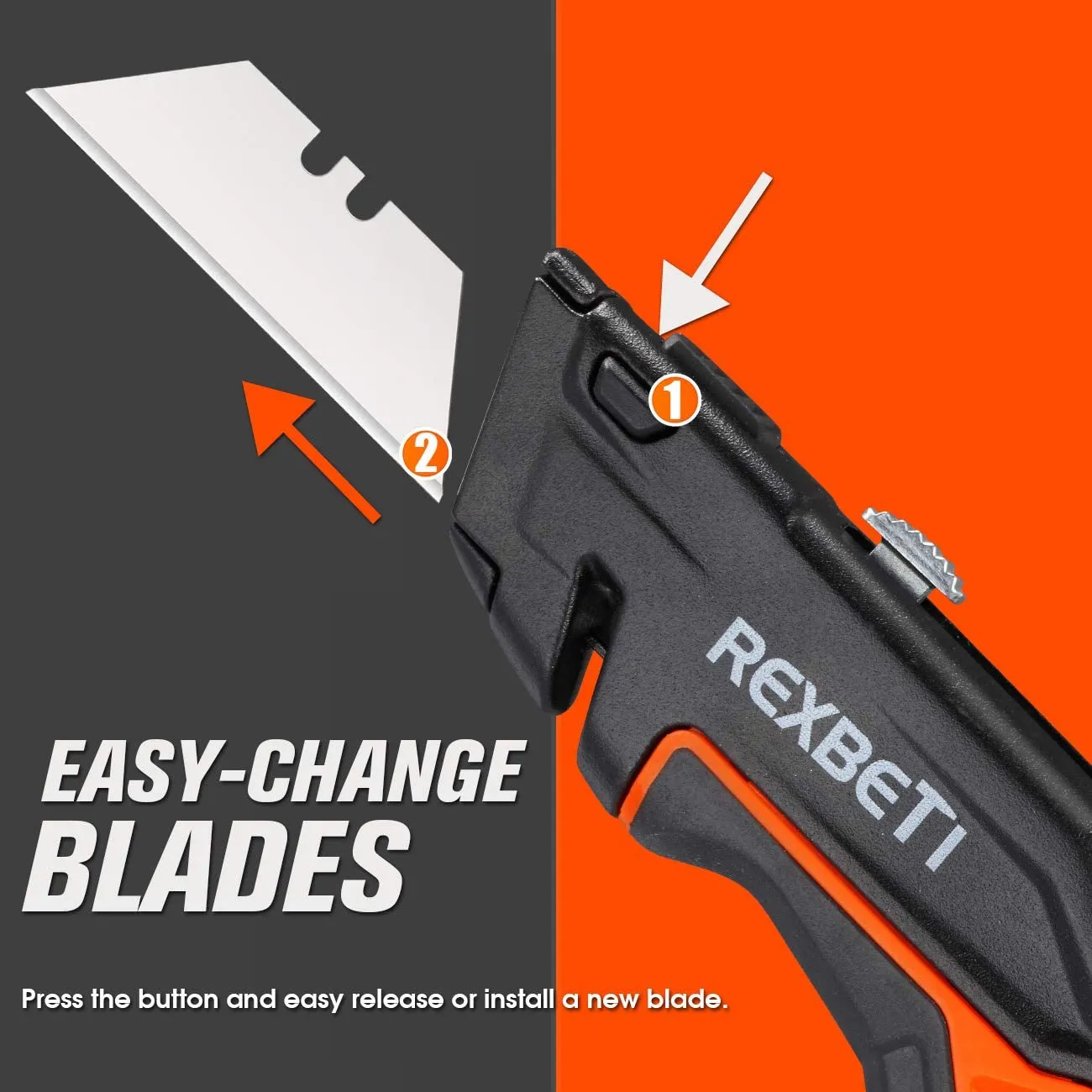 REXBETI 6 Pack Retractable Folding Utility Knife