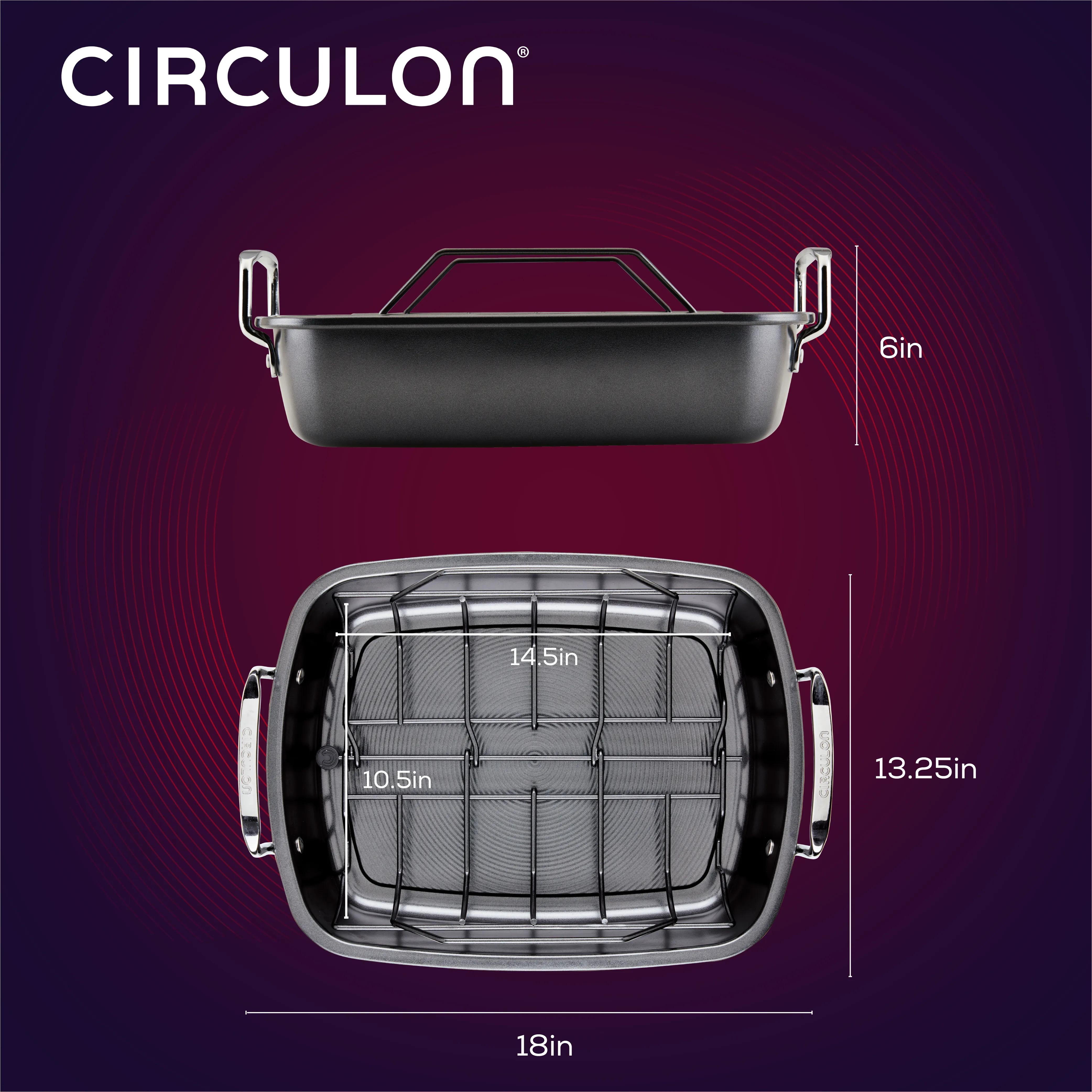 Roasting Pan: Nonstick Roaster Pan with Easy Serve Rack